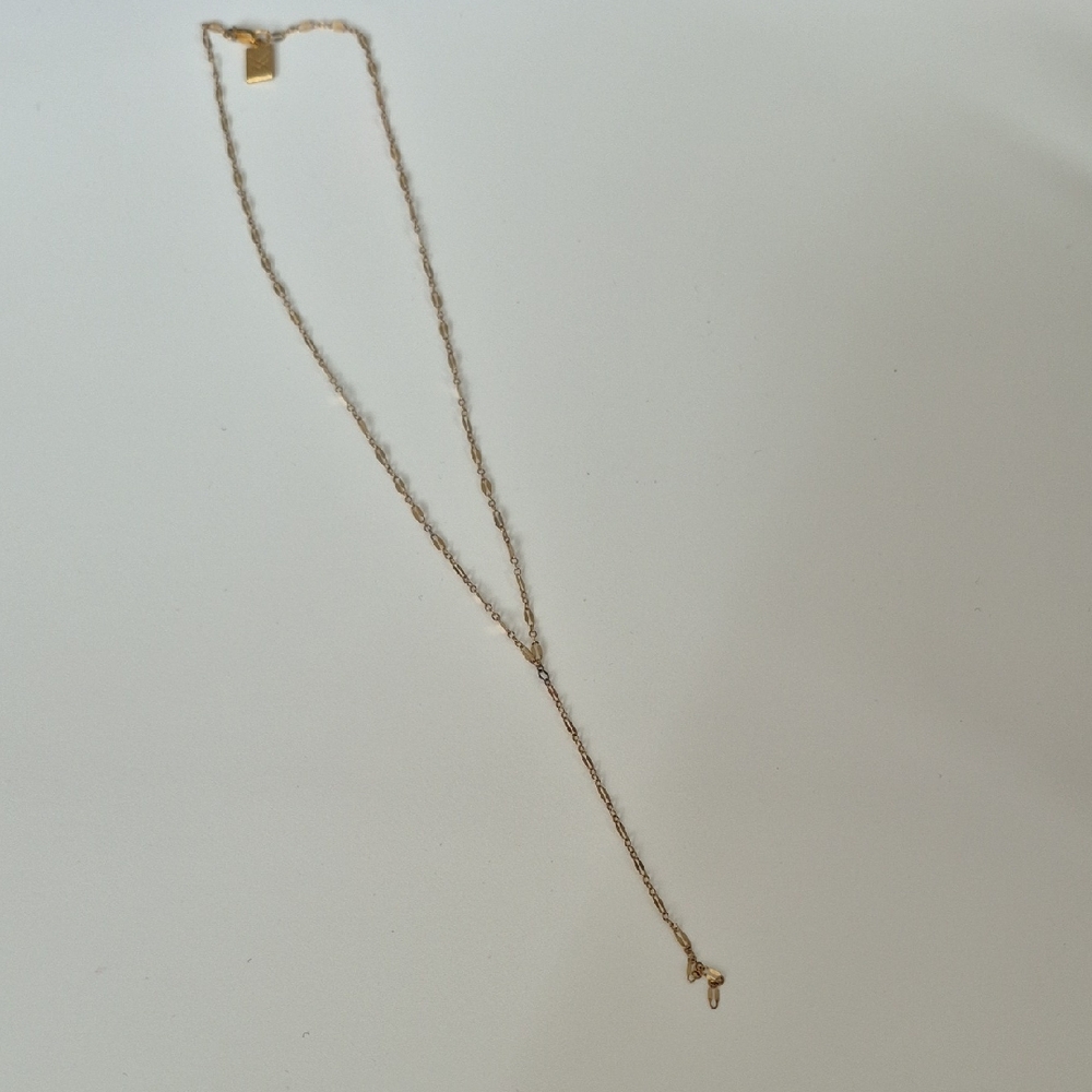 Gold Lariat Necklace By Miranda